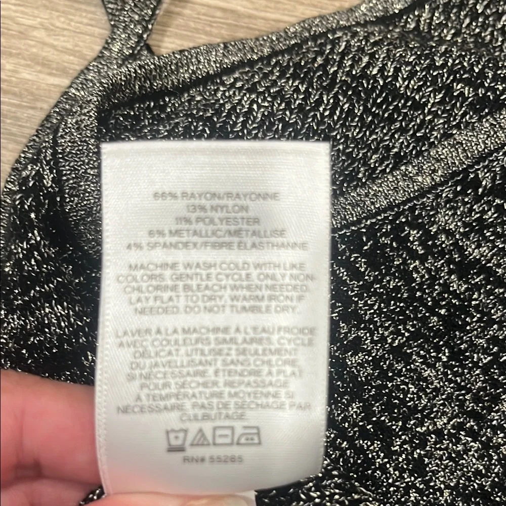Express Black and Gold Sweater Body suit - Picture 3 of 4